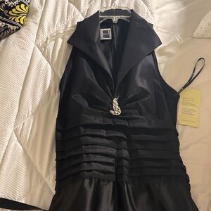 Lord & Taylor Black Dress with Jewel Detail